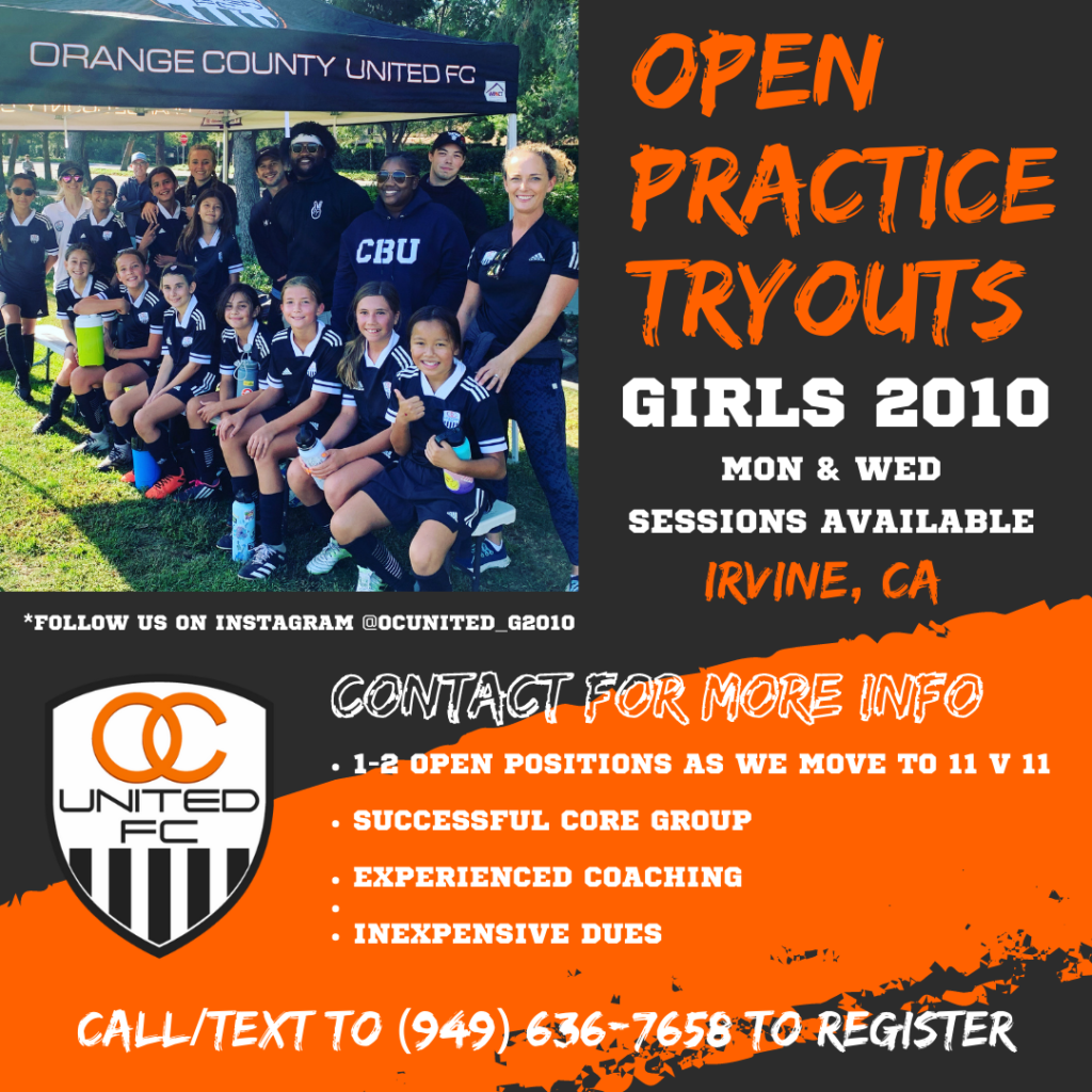 Soccer Tryouts Orange County Soccer